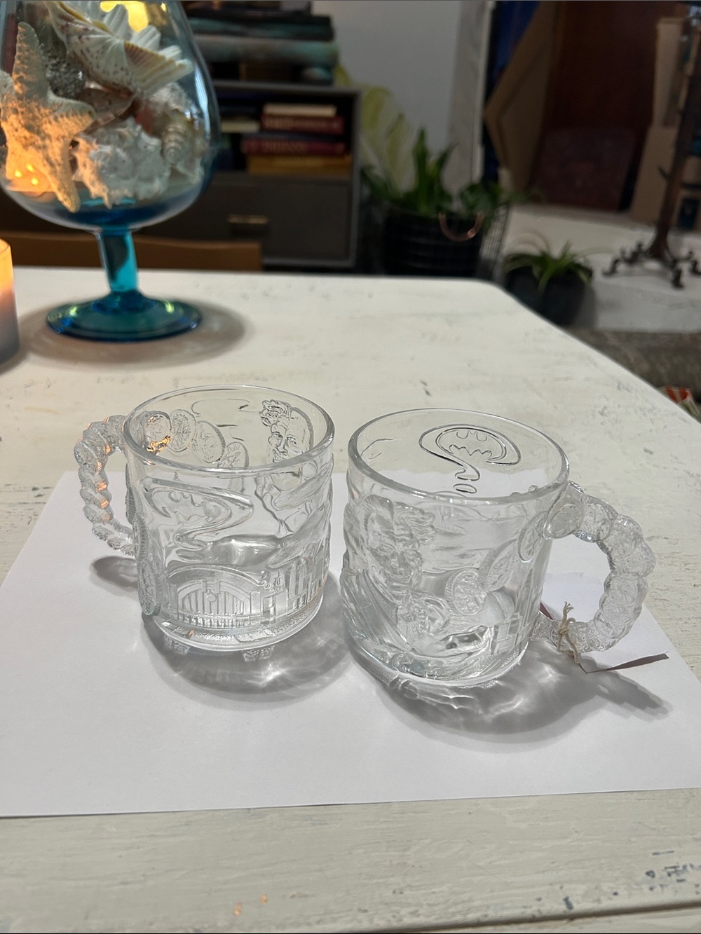 Batman McDonalds Clear Glass Mugs